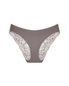 Calzoncillos de pierna alta Tai Pigeon Grey para maquillaje corporal, encaje ilusorio