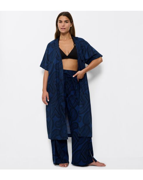 Robe Beach MyWear Tunic Robe 01 bleu foncé
