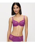 Wild Peony Floral W paarse bh met beugel