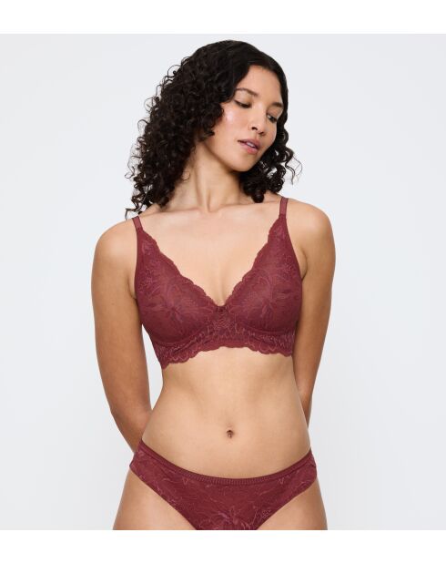 Reggiseno senza ferretto in morbido marsala Amourette Charm T N03