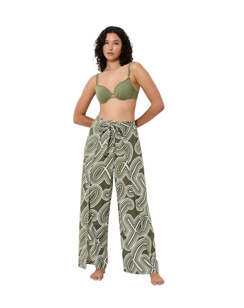 Pantalones Beach MyWear Pareo 01, pantalones verdes