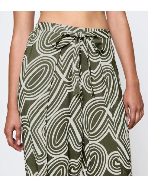 Pantalones Beach MyWear Pareo 01, pantalones verdes