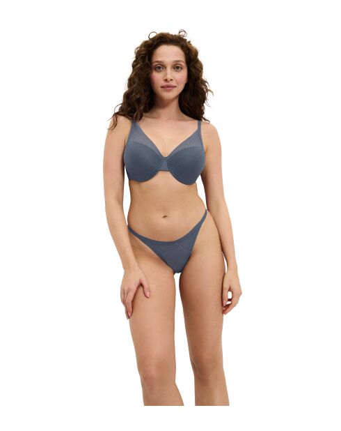 Soutien-gorge avec armatures balconnet ampliforme Triumph Signature Sheer WHP EX bleu nuageux