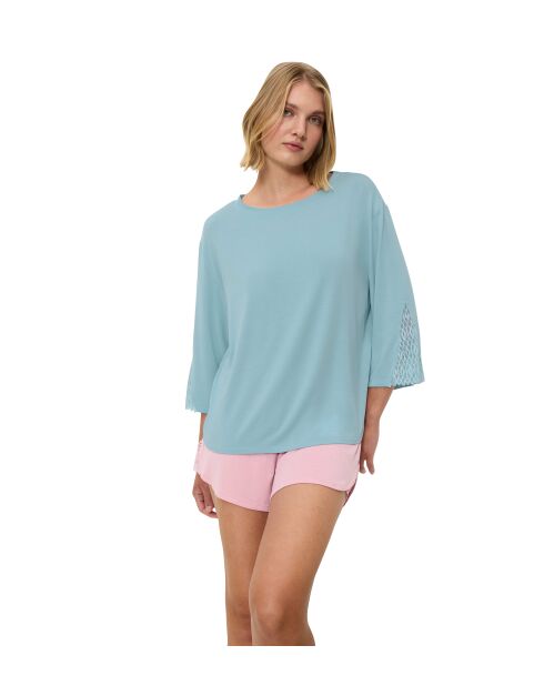 Top Aura Spotlight Top blu argento
