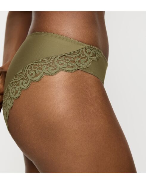 Amourette Tai olive martini hoog uitgesneden slip