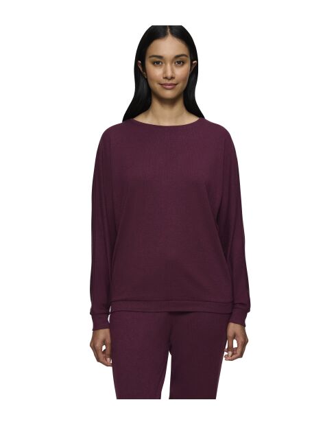 Top Cozy Comfort Top 01 dunkelburgunderrot