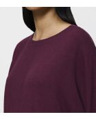 Top Cozy Comfort Top 01 dunkelburgunderrot