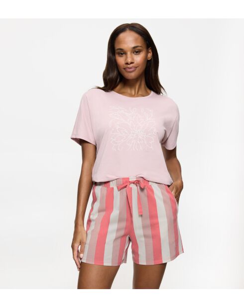 Kurze Mix & Match Shorts rosa