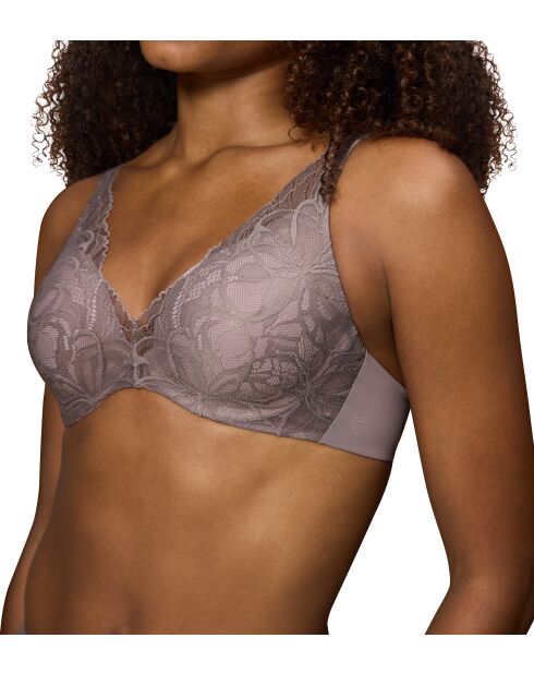 Duivengrijze Body Make-Up Illusion Lace WP-bh met versterkte beugel