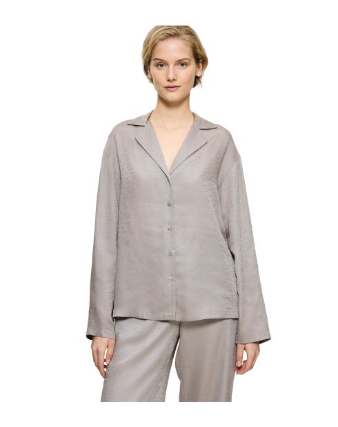 Top Silky Sensuality Top LSL gris silencieux