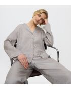 Top Silky Sensuality Top LSL gris silencieux