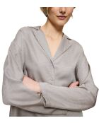 Top Silky Sensuality Top LSL gris silencieux