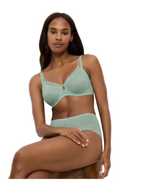 Triumph Signature Sheer W01 EX Minimizer-BH mit Bügel in Nebentürkis