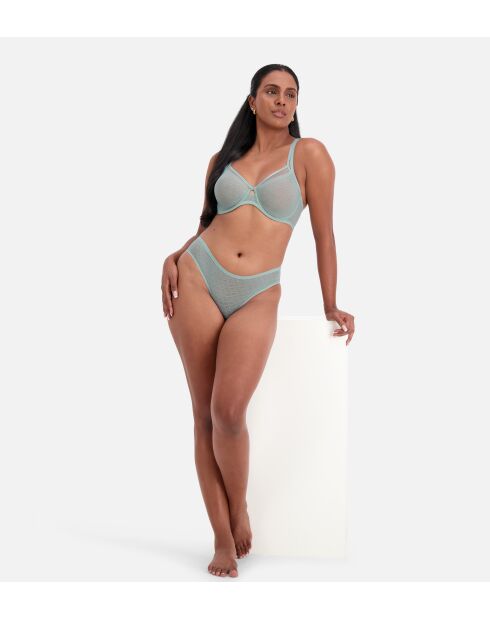 Triumph Signature Sheer W01 EX Minimizer-BH mit Bügel in Nebentürkis
