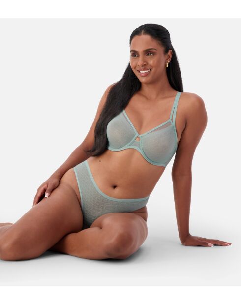 Triumph Signature Sheer W01 EX Minimizer-BH mit Bügel in Nebentürkis