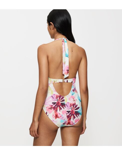 Summer Fleur OP Plunge donkerroze badpak met voorgevormde cups