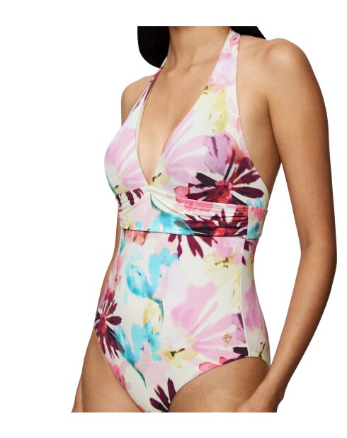 Summer Fleur OP Plunge donkerroze badpak met voorgevormde cups