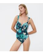 Summer Fleur OWP donkerturkoois badpak met beugel en voorgevormde cups
