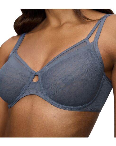 Triumph Signature Sheer W01 EX Underwire Minimizer BH Cloudy Blue
