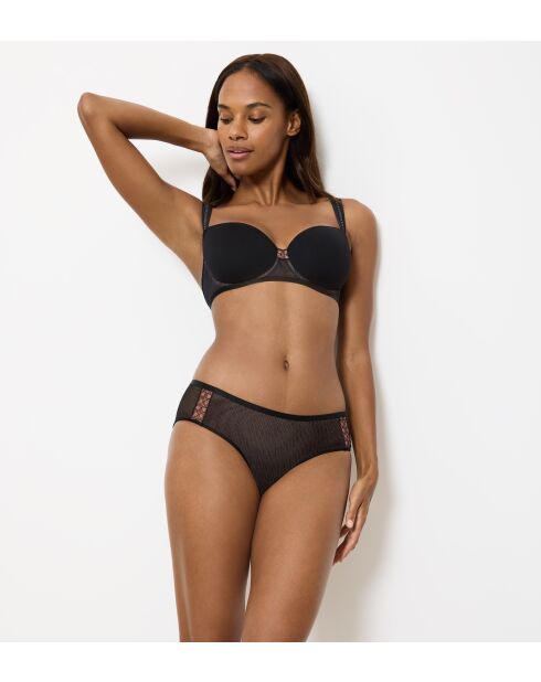 Soutien-gorge avec armatures balconnet ampliforme Palina Cosmic Heartbeat WHP noir