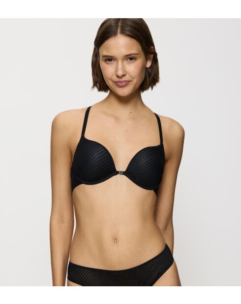 Harmony Spotlight WHUF zwarte bh met push-up sluiting aan de voorkant