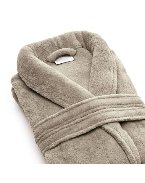 Robe de chambre Uni taupe