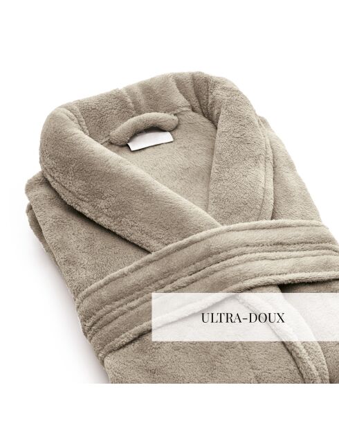 Robe de chambre Uni taupe
