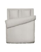 Dekbedovertrekset katoen satijn geweven streep Dobby stripe woven taupe
