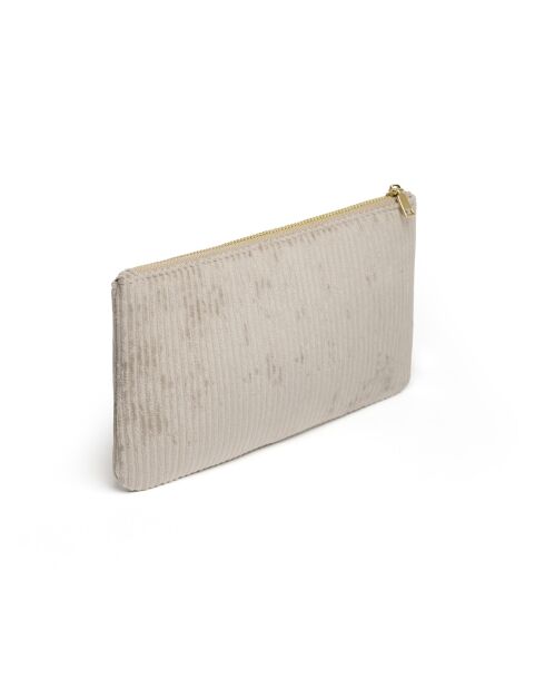 Uni Flacher Beutel aus Kord, 20x12 cm, taupe