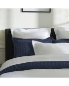 Parure housse de couette satin de coton Paris blanche