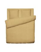 Parure housse de couette gaze de coton Uni jaune