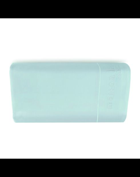 Drap plat satin de coton uni vert 01