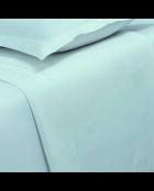 Drap plat satin de coton uni vert 01