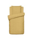 Parure housse de couette gaze de coton Uni jaune 04