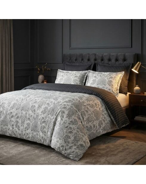 Fleur de prestige dekbedovertrekset van beige katoen en satijn