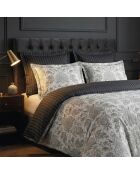 Fleur de prestige dekbedovertrekset van beige katoen en satijn