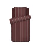 Parure housse de couette satin de coton Lioré bordeaux