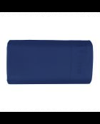 Einfarbiges blaues Bettlaken aus Baumwollsatin 06