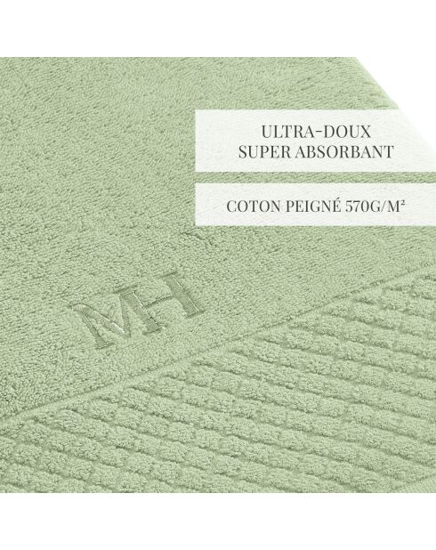 4 servilletas Eden de color verde almendra para invitados, 4 unidades (30 x 30 cm)