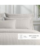 Set copripiumino in cotone percalle Dauphine taupe taupe