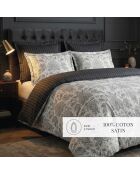 Fleur de prestige dekbedovertrekset van beige katoen en satijn