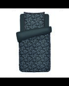 Parure housse de couette satin de coton Toile damassée noires