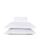 Set de sábana encimera, sábana bajera y fundas de almohada rectangulares de satén de algodón blanco París