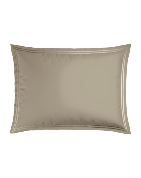 Set mit 2 Kissenbezügen aus Baumwollsatin Paris taupe