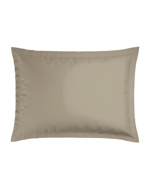 Set mit 2 Kissenbezügen aus Baumwollsatin Paris taupe