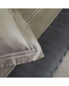 Set mit 2 Kissenbezügen aus Baumwollsatin Paris taupe