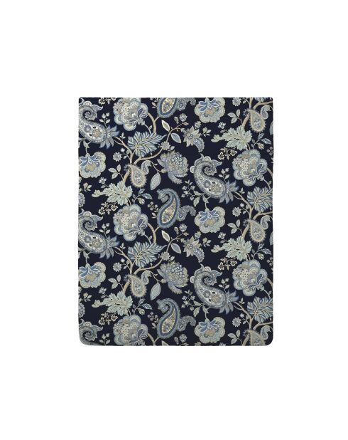 Bettlaken aus Kaschmir-Baumwollsatin dunkelblau - 240x300 cm
