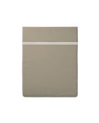 Bettlaken Paris aus Baumwollsatin weiß/taupe - 260x290 cm