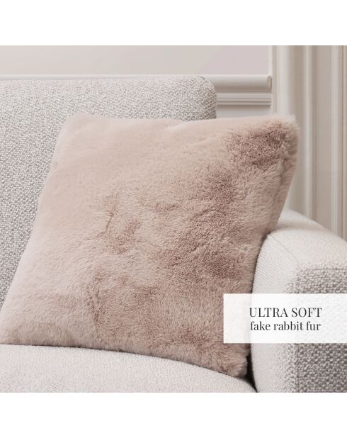 Fodera per cuscino in pelliccia sintetica Uni rosa chiaro - 40x40 cm