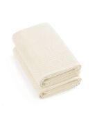 Drap de bain coton peigné LT Eden ivoire - 2x(70x140 cm)